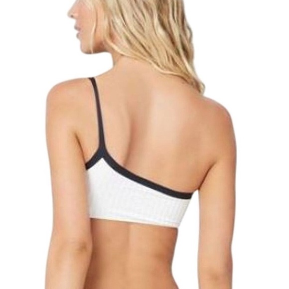 L*Space Axel One Shoulder Crop Bikini Swim
Top White Black NWT Size Large - Picture 2 of 5